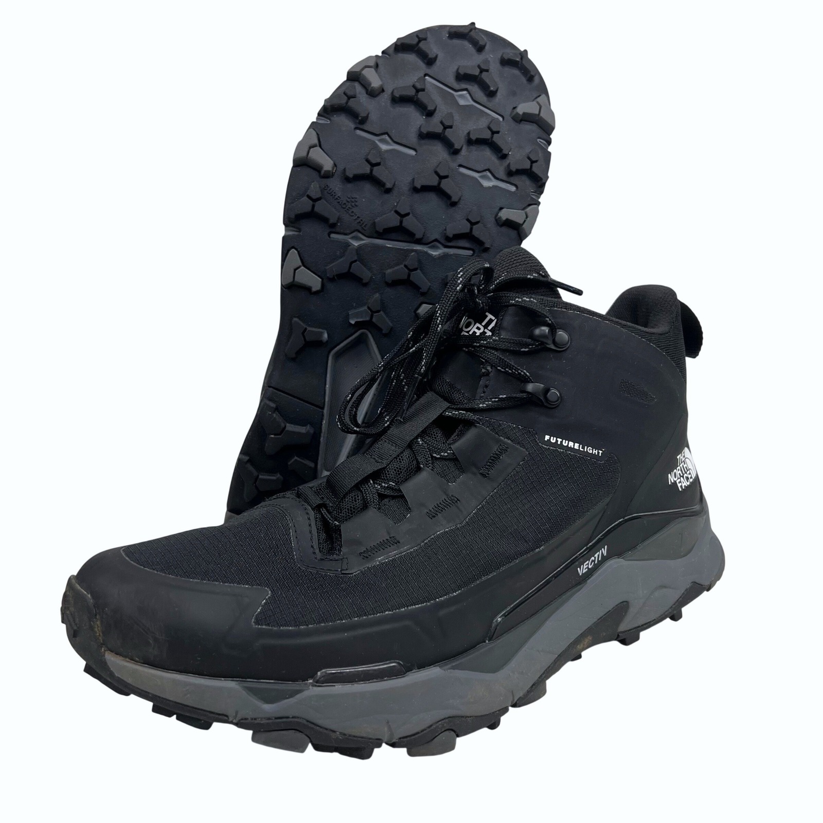 The North Face Vectiv Fastpack Mid Futurelight Hiking Boots Mens 11 Black Euc